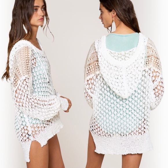 POL Pure White Hooded Summer Sweater - Picture 11 of 14